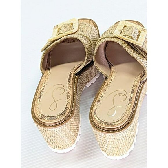 Sam Edelman Women's Livi Buckle Platform Espadrille Sandals Size 7.5 (MSRP $150) - Picture 7 of 11
